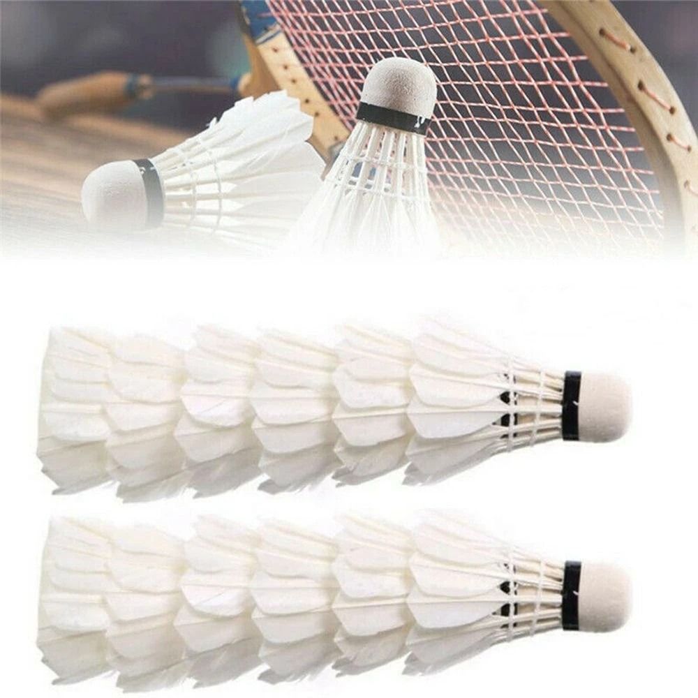Feather Shuttlecock - 3/6/12 Peças Novas Bolas de Badminton