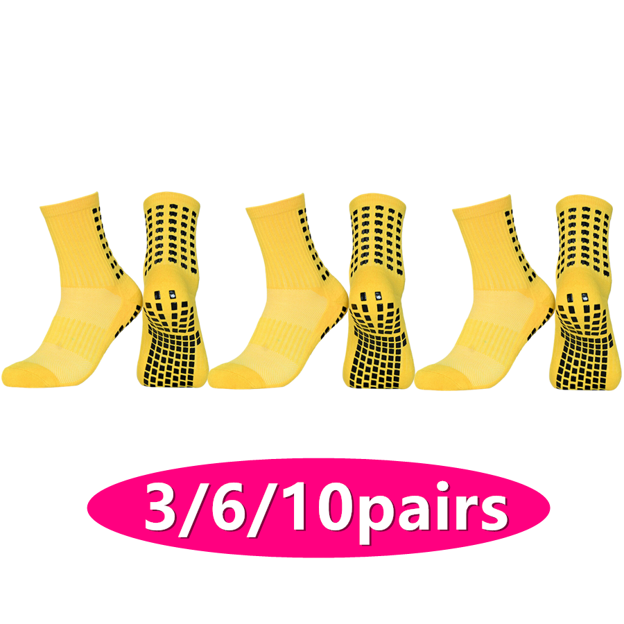 Sports Grip - Meias esportivas unissex antiderrapantes, 3/6/10 pares,
